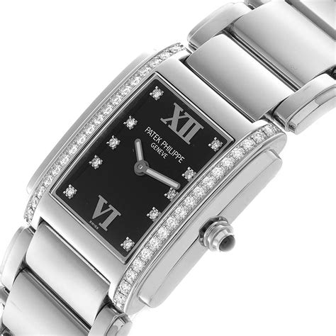 patek philippe twenty-4 4910 crystak|Patek Philippe diamond dial.